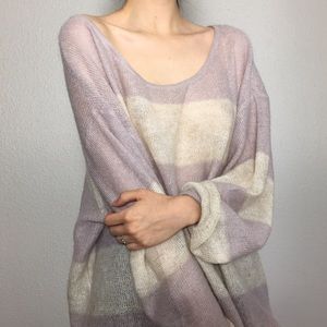 Free People Lilac Cream Sweater